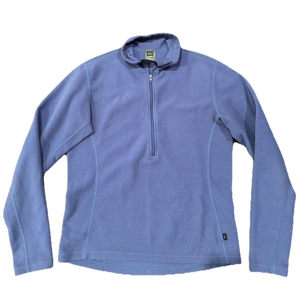 VTG REI Women's Periwinkle Pullover 1/4 Zip Fleece Hiking Camping Outdoor Size S